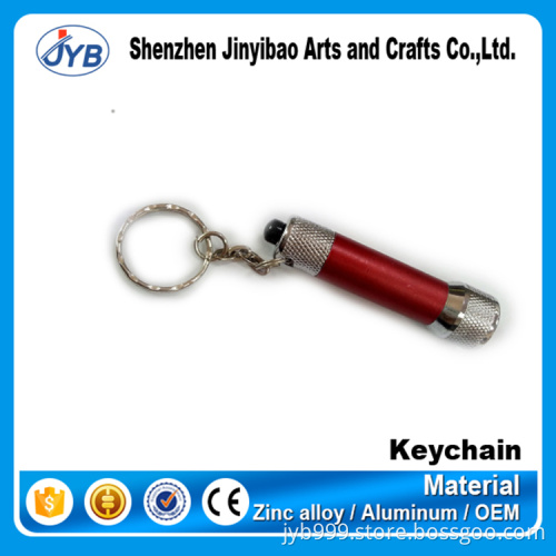 custom logo good quality flash light LED torch keychain